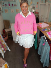 Lade das Bild in den Galerie-Viewer, MISS GOODLIFE V-NECK CRÈME DE LA CRÈME STRASS ROSÉ GELB