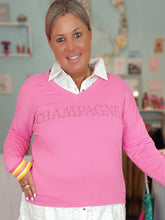 Lade das Bild in den Galerie-Viewer, MISS GOODLIFE V-NECK CHAMPAGNE STRASS ROSÉ GOLD