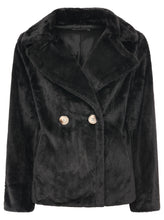 Lade das Bild in den Galerie-Viewer, KUSCHELJACKE DOPPELREIHER "CLASSIC" SCHWARZ