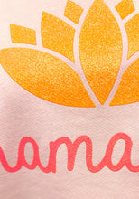 Lade das Bild in den Galerie-Viewer, MISS GOODLIFE ROUNDNECK DOUBLE NAMASTÉ GLITTER ROSÉ.NEONORANGE