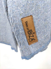 Lade das Bild in den Galerie-Viewer, PULLOVER STARS OF IBIZA "HIPPIE LOVE" GRAU-BLAU ONE SIZE-Stars Of Ibiza-Baumwolle,blau,grau,hellblau,nachhaltig,recycelt