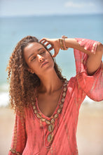 Lade das Bild in den Galerie-Viewer, TUNIKA EBONY MOONSTONE HOT CORAL HOT LAVA
