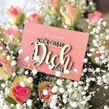 Lade das Bild in den Galerie-Viewer, 3D HERZENSBOTSCHAFT "SCHÖN DASS ES DICH GIBT"-NOGALLERY-Bild,Deko,Geschenk,Holz,natürlich,verschenken