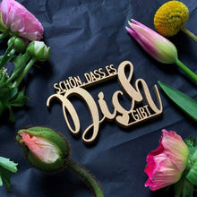 Lade das Bild in den Galerie-Viewer, 3D HERZENSBOTSCHAFT "SCHÖN DASS ES DICH GIBT"-NOGALLERY-Bild,Deko,Geschenk,Holz,natürlich,verschenken