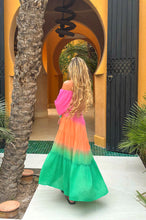Lade das Bild in den Galerie-Viewer, DRESS BOBBI SUNNY DAYS PINK ORANGE EMERALD HOT LAVA

