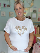 Lade das Bild in den Galerie-Viewer, T-SHIRT HEART LOVE GOLD ONE SIZE
