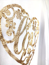 Lade das Bild in den Galerie-Viewer, T-SHIRT HEART LOVE GOLD ONE SIZE
