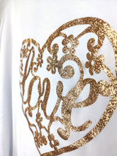 Lade das Bild in den Galerie-Viewer, T-SHIRT HEART LOVE GOLD ONE SIZE
