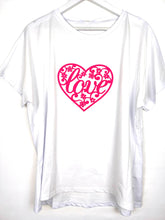 Lade das Bild in den Galerie-Viewer, T-SHIRT HEART LOVE PINK ONE SIZE
