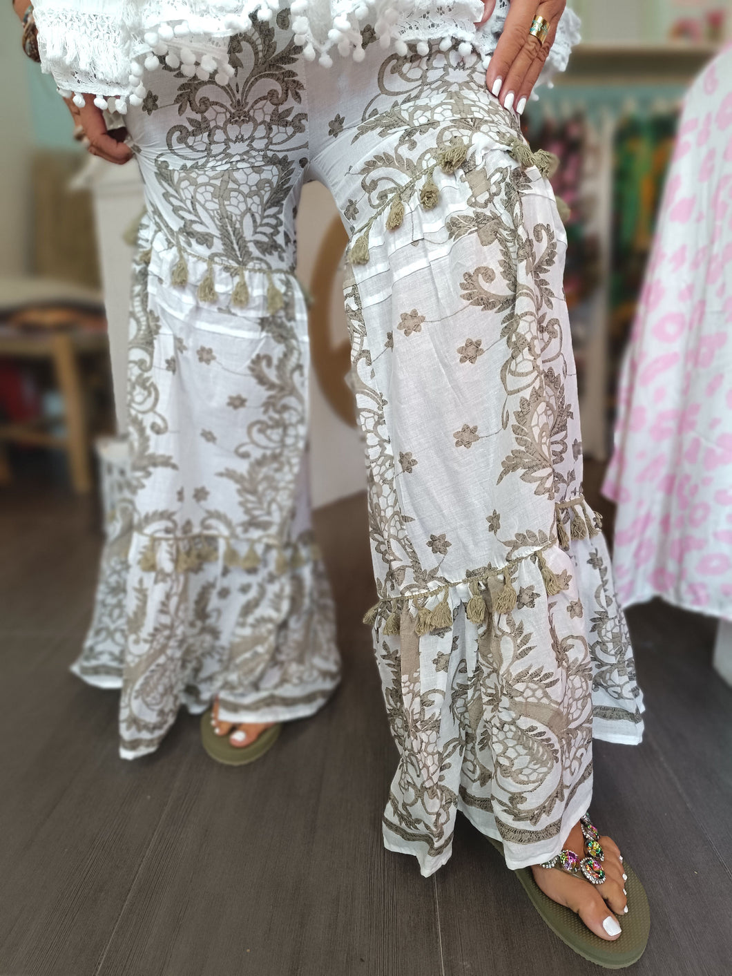 HOSE ECRU ANTICA SARTORIA ONE SIZE