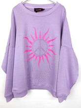 Lade das Bild in den Galerie-Viewer, MISS GOODLIFE ROUNDNECK SUN PEACE - VELVET/NEONPINK
