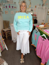 Lade das Bild in den Galerie-Viewer, MISS GOODLIFE ROUNDNECK IBIZA LIGHTBLUE NEONGELB
