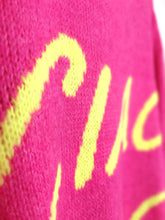 Lade das Bild in den Galerie-Viewer, ZWILLINGSHERZ PULLOVER OVERSIZE &quot;CIAO CIAO&quot; PINK ONE SIZE
