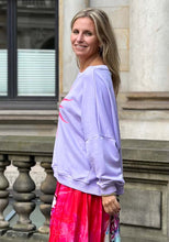 Lade das Bild in den Galerie-Viewer, MISS GOODLIFE ROUNDNECK SUN PEACE - VELVET/NEONPINK
