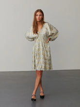 Lade das Bild in den Galerie-Viewer, KLEID BLAU GOLD SOFIE SCHNOOR
