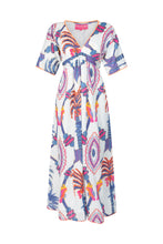 Lade das Bild in den Galerie-Viewer, S25 424 DRESS PLACE DU SOLEIL ROSA BLUE BIRD LONG
