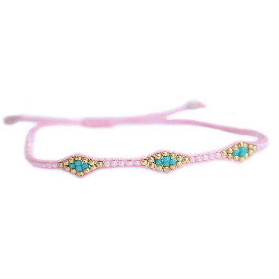 ARMBAND MIYUKI IBIZA PINK LOVE IBIZA - hippie style and more