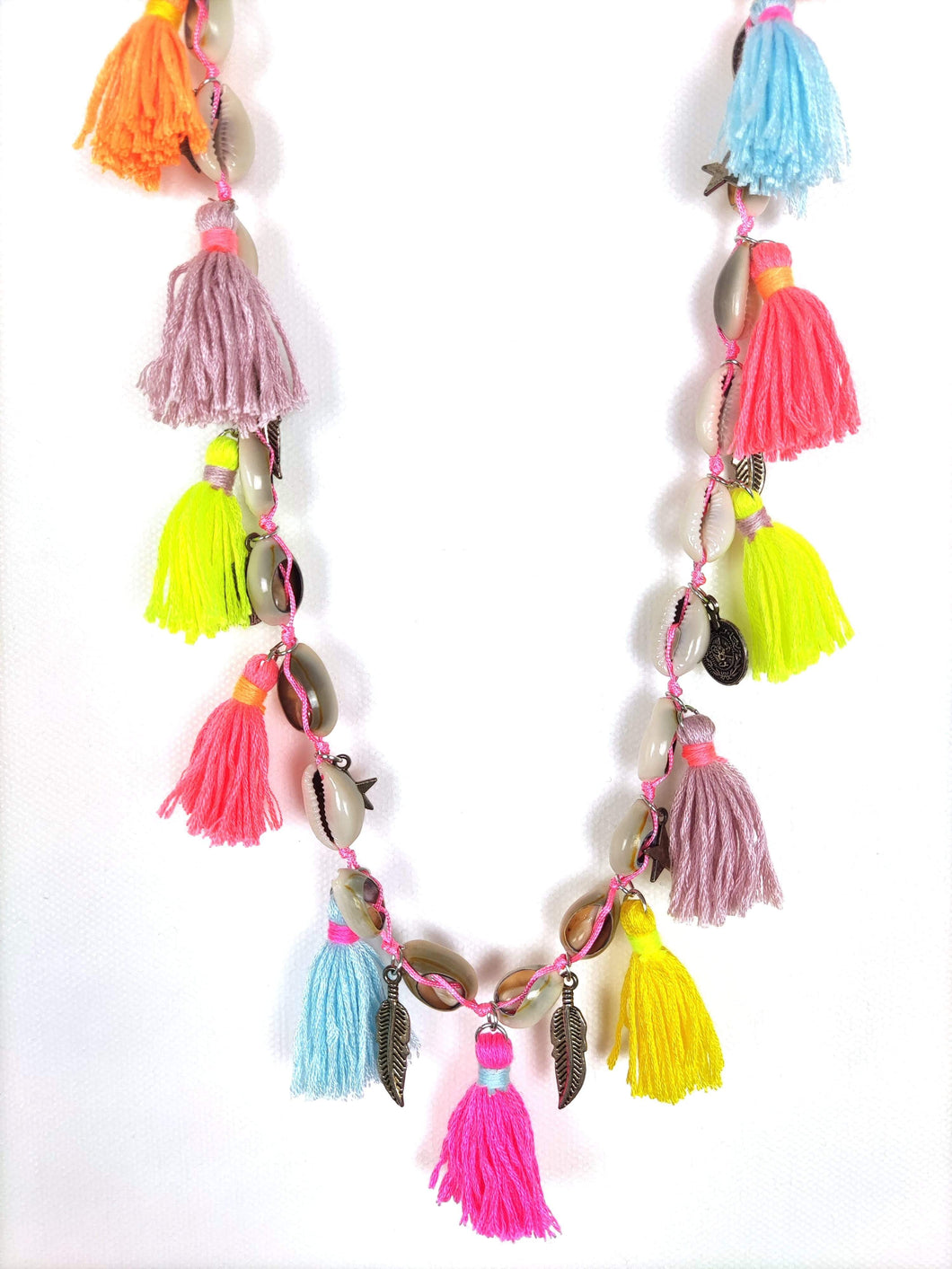KETTE MULTICOLOR NEON TASSLES - hippie style and more