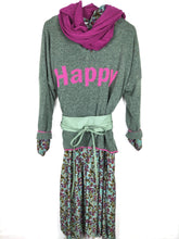 Lade das Bild in den Galerie-Viewer, PULLOVER &quot;HAPPY&quot; OLIV LILA ONE SIZE - hippie style and more
