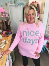 Lade das Bild in den Galerie-Viewer, LONG PULLOVER NICE DAYS ROSA GRAU ONE SIZE - hippie style and more
