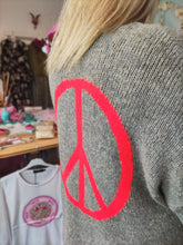 Lade das Bild in den Galerie-Viewer, PULLOVER &quot;PEACE&quot; OLIV NEON OVERSIZE ONE SIZE - hippie style and more
