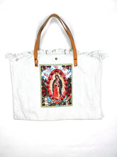 Lade das Bild in den Galerie-Viewer, TASCHE SHOPPER &quot;VIRGIN MARIA&quot; WEISS
