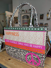 Lade das Bild in den Galerie-Viewer, BOOK TOTE BAG ZWILLINGSHERZ &quot;CARLY&quot; HAPPINESS
