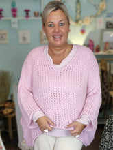 Lade das Bild in den Galerie-Viewer, STRICK PULLOVER ROSÉ ONE SIZE
