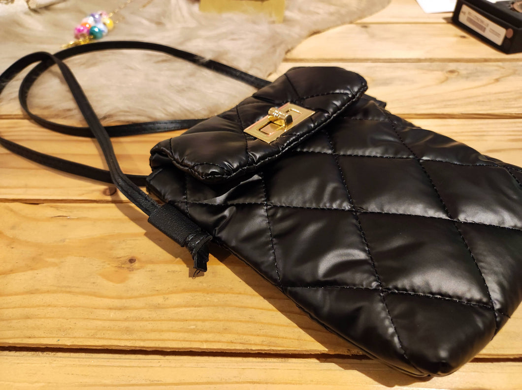 HANDY TASCHE GESTEPPT SCHWARZ