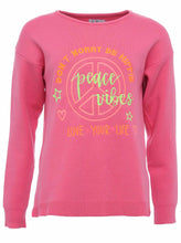 Lade das Bild in den Galerie-Viewer, PULLOVER VISKOSE &quot;PEACE VIBES&quot; PINK ONE SIZE
