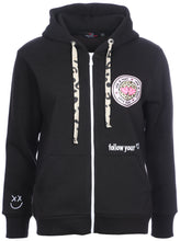 Lade das Bild in den Galerie-Viewer, HOODIE JACKE BW &quot;LEO PATCH&quot; SCHWARZ

